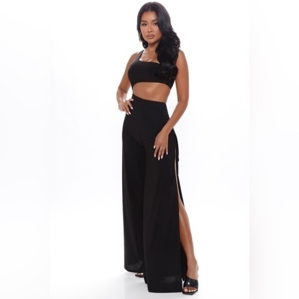 NWT Fashion Nova black One Side Story Cutout One Shoulder Jumpsuit Women’s XL 15